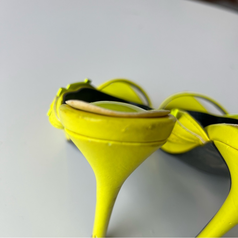 Cape Robbin Neon Yellow Watch-Strap Women's Sky High Heel Sandals Sz 7 - Picture 9 of 13